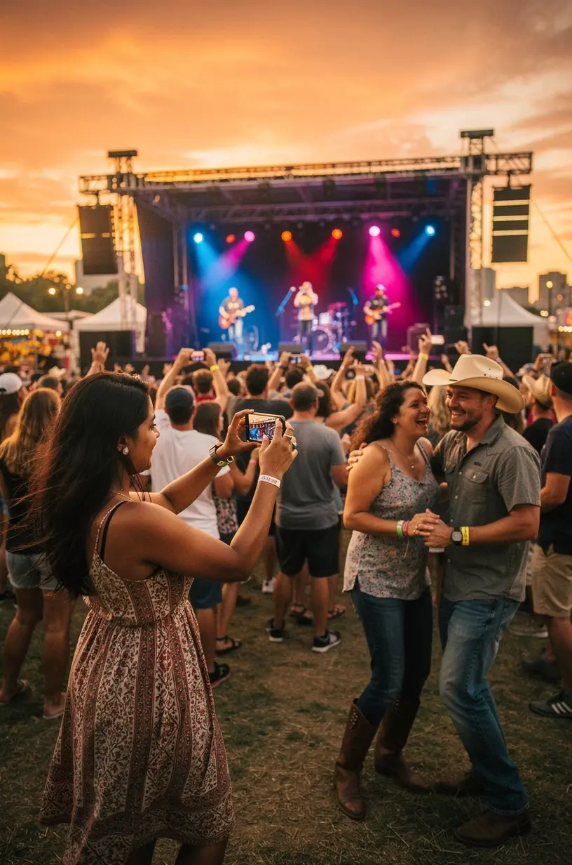Community members engaging in music-focused events